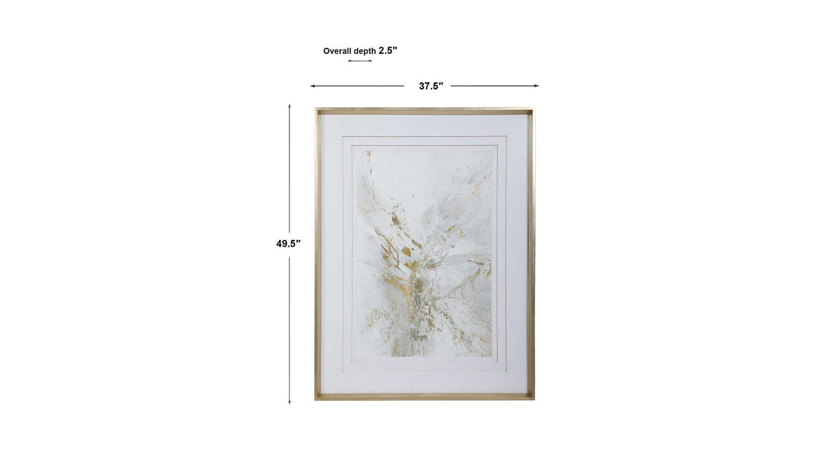 Pathos - Framed Abstract Print - Gold