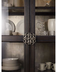 Sanctuary - Glass Bunching Curio - Ebony Antiqued Oak