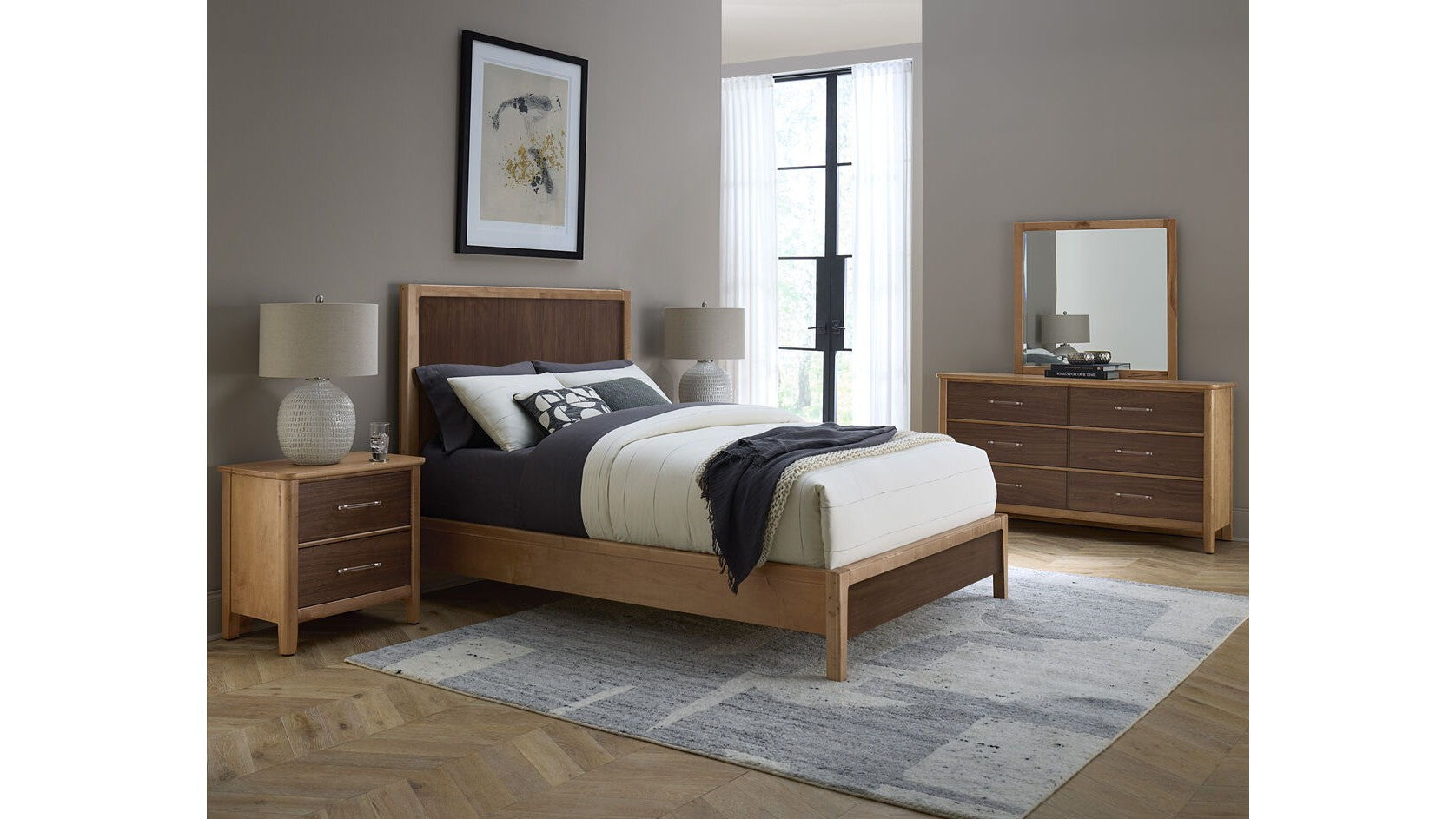 Nordhaven - Panel Bed - Two-Tone