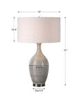Dinah - Textured Table Lamp - Gray