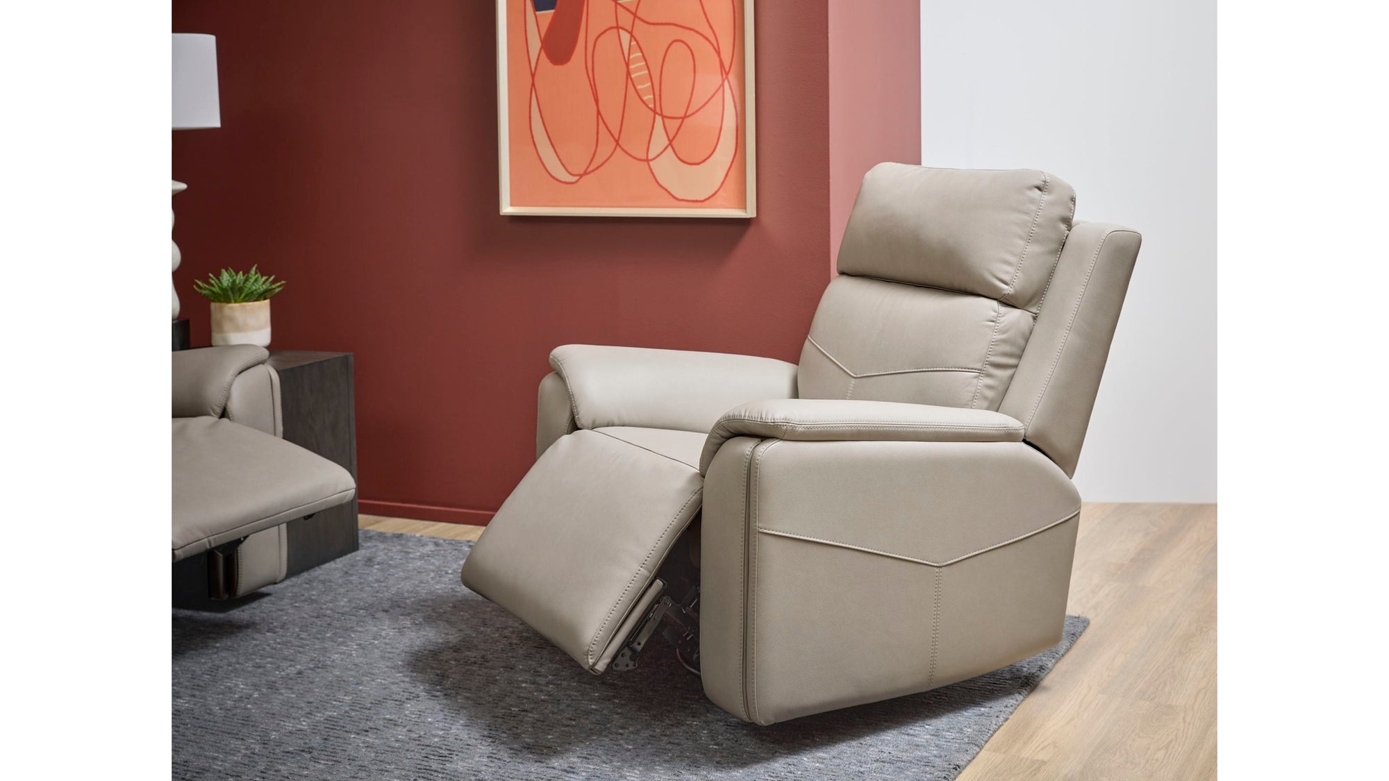 Vernon - Power Swivel Gliding Recliner With Power Headrest, Lumbar, Heat &amp; Massage