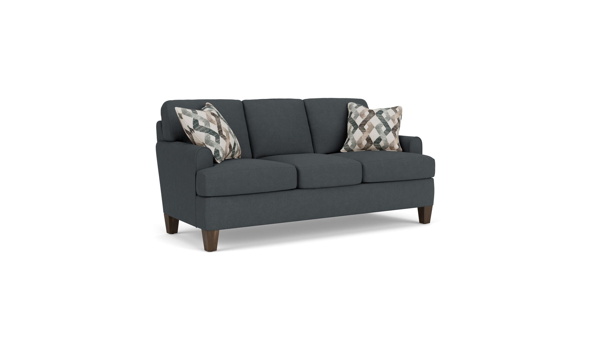 Moxy - Fabric Sofa, T-Shaped Seat Cushion, Rounded Mailbox Arms