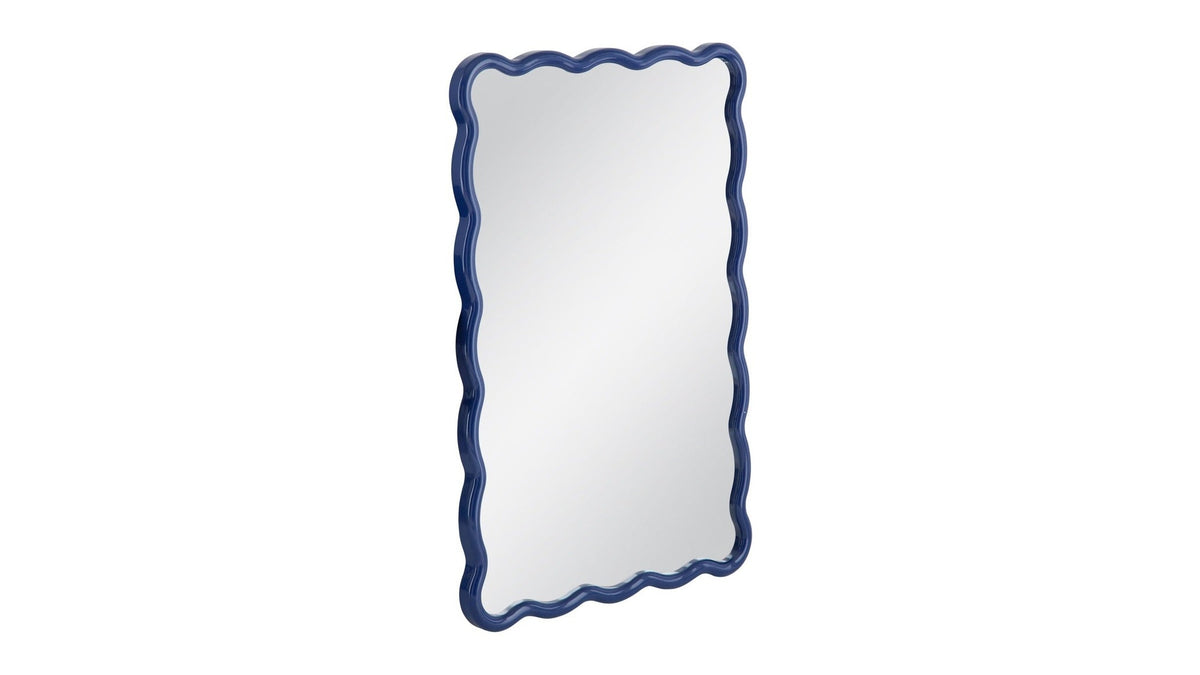 Camellia - Rectangle Wall Mirror - Blue