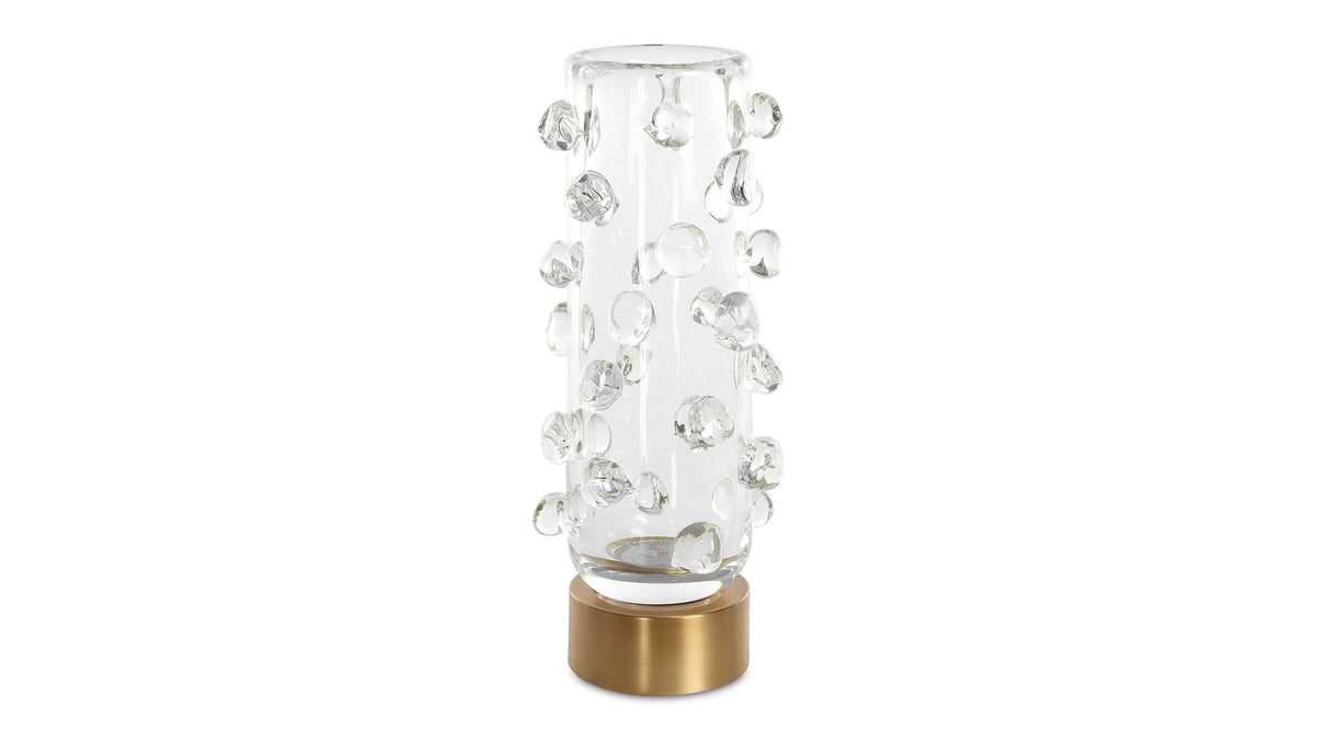 Aura - Clear Glass Vase - White