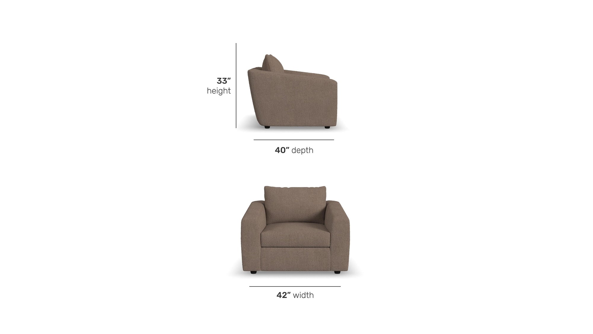 Chevy - Fabric Dining Chair - Brown