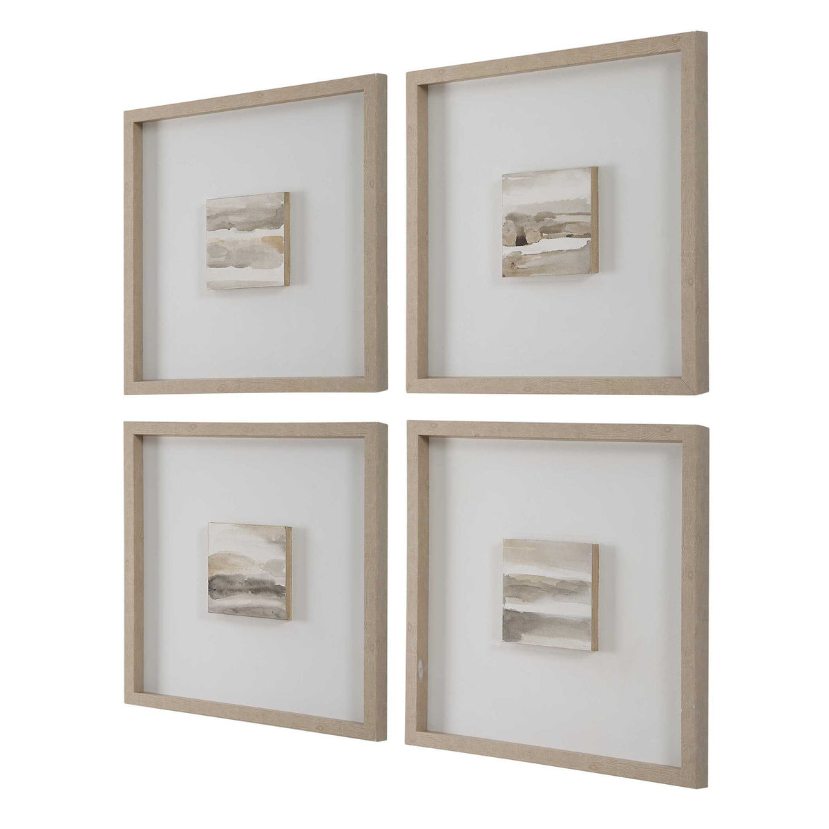 Studying Sepia - Hand Painted Canvases (Set of 4) - Light Brown