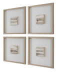 Studying Sepia - Hand Painted Canvases (Set of 4) - Light Brown