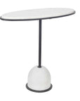 Morro - Marble Side Table - White / Black