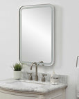 Crofton - Lighted Nickel Vanity Mirror - Gray