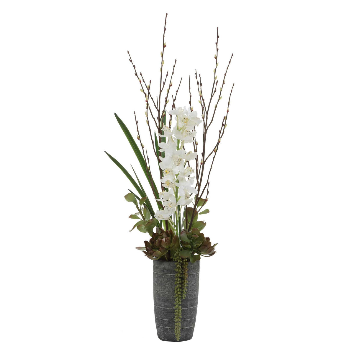 Eterna Orchid - Centerpiece &amp; Vase - Black / Green / White