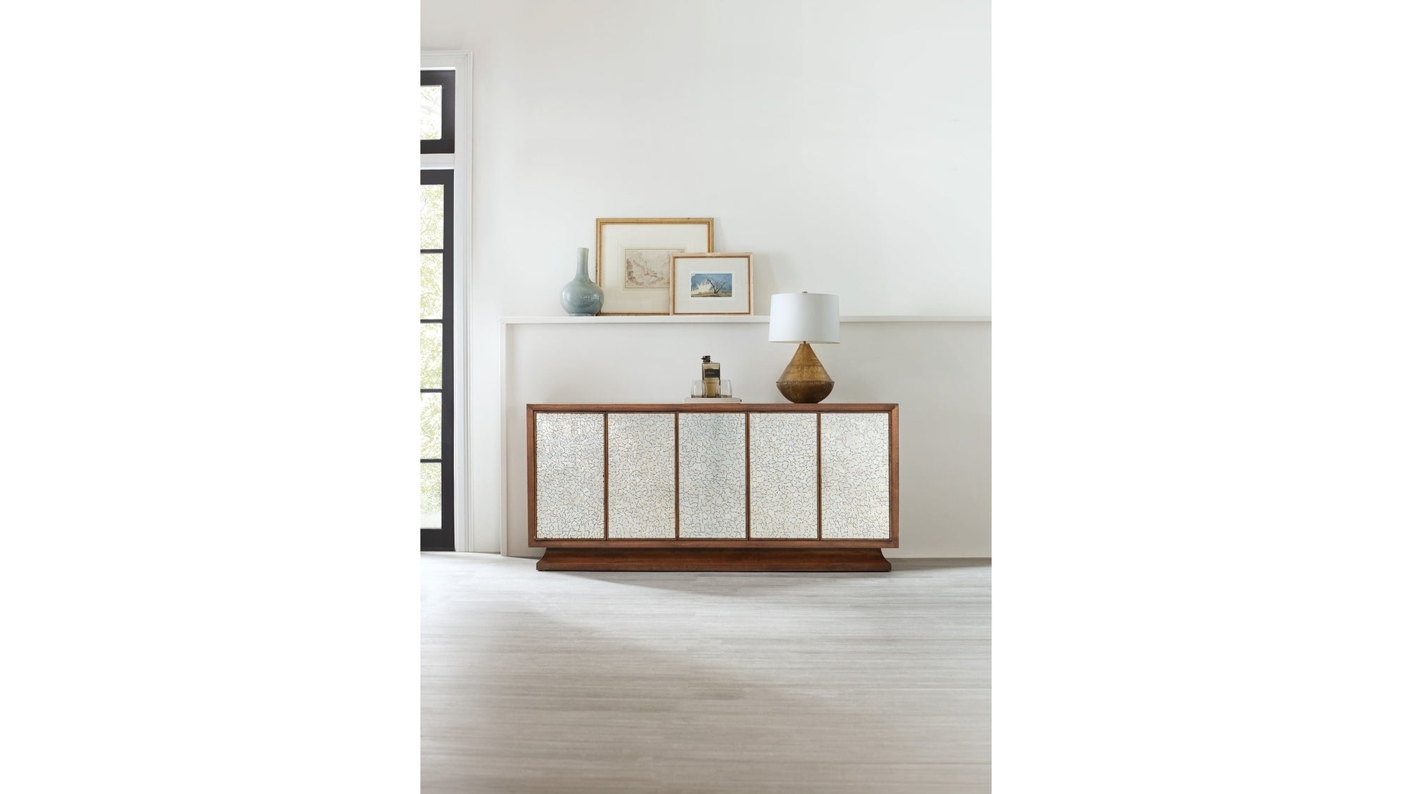 Melange - Lloyds Leopard Entertainment Credenza - Dark Brown