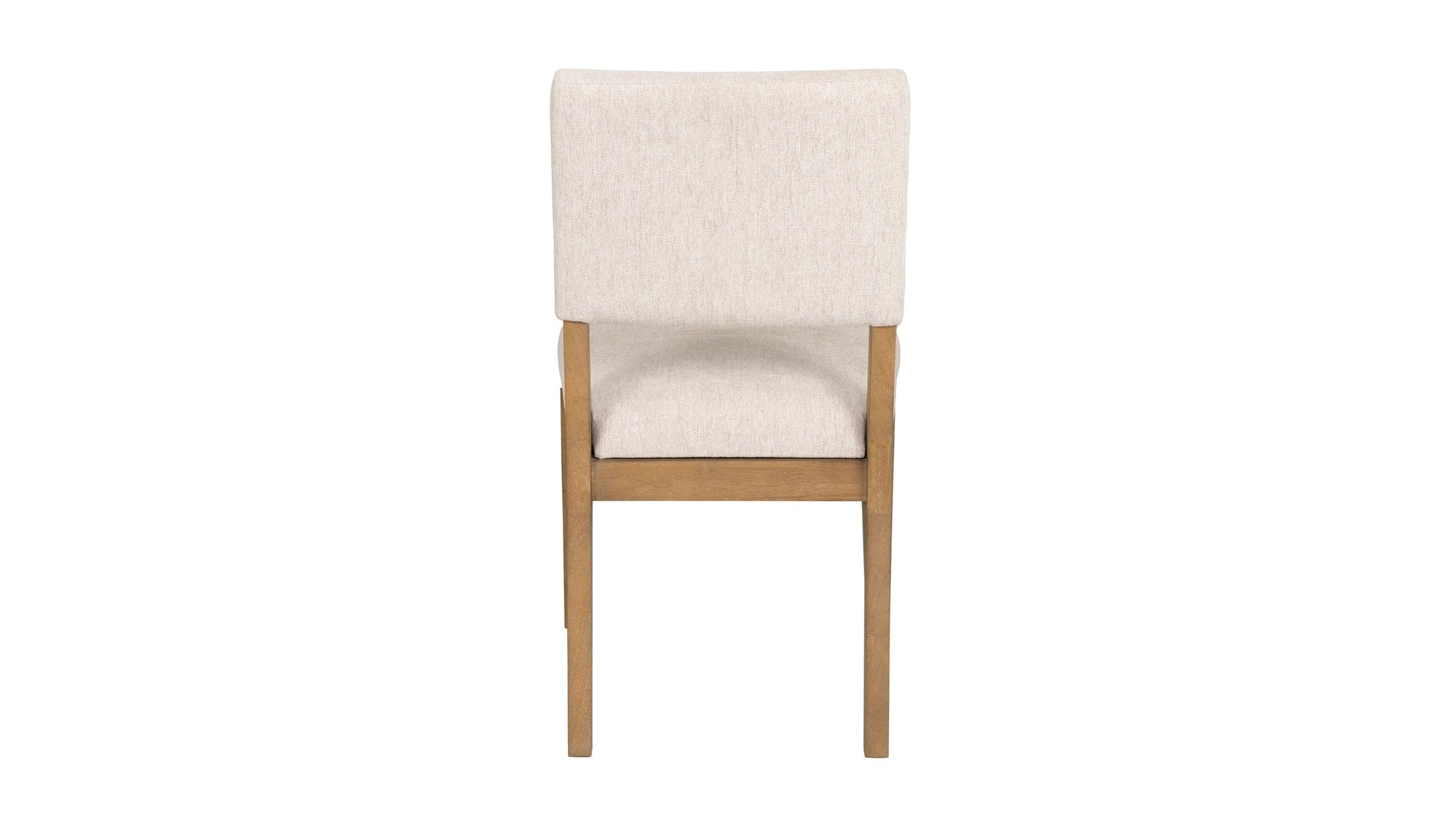 Millwork - Dining Chair Set of 2 - White / Light Brown