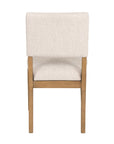 Millwork - Dining Chair Set of 2 - White / Light Brown