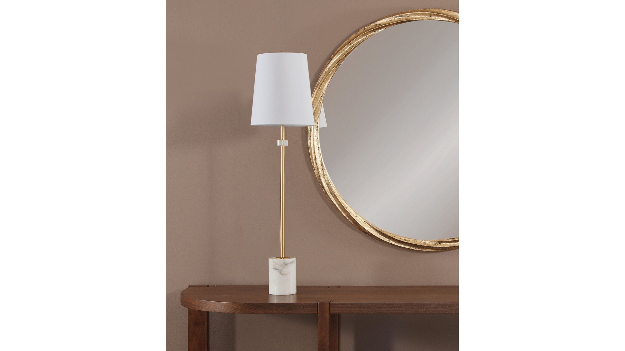 Fairfield - Table Lamp - White / Brass