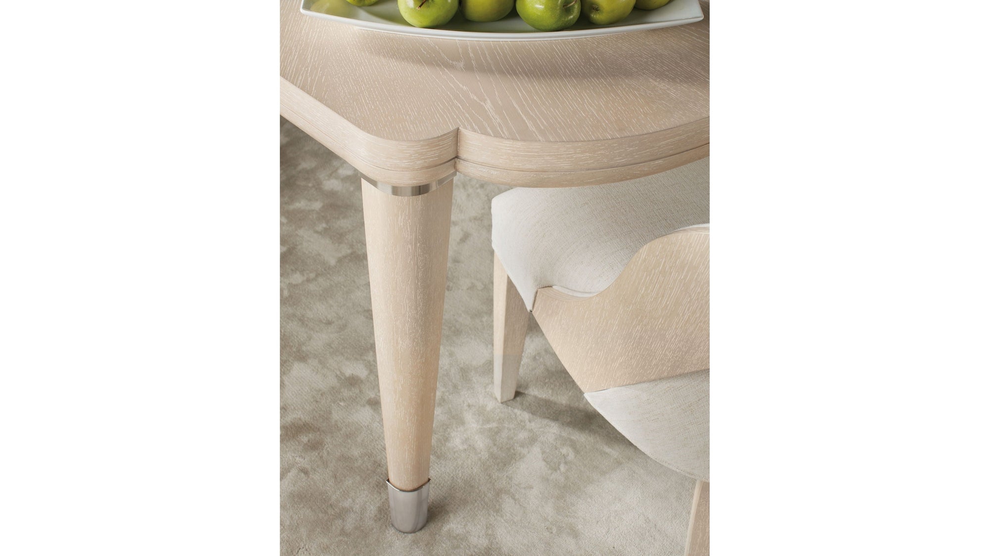 Nouveau Chic - Rectangle Dining Table With 1-22" Leaf - Light Brown