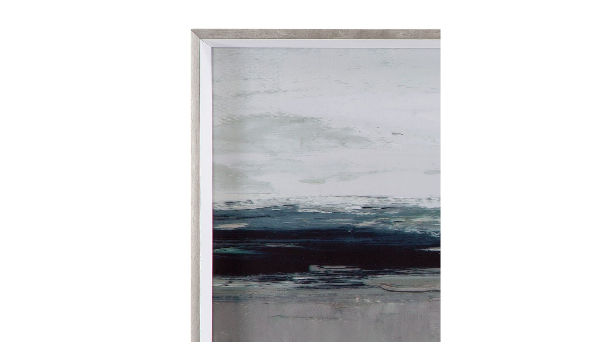 Moody Coast I Framed Art - Light Blue