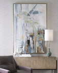 Natural Springs - Hand Painted Canvas Art - Light Gray