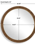 Cleveland - Round Burl Wood Mirror - Woodtone