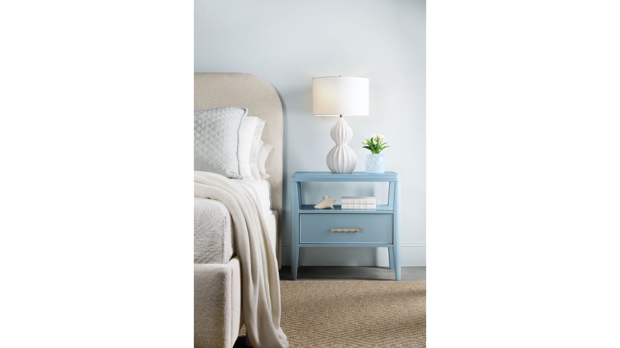 Commerce And Market - Sola One-Drawer Nightstand - Blue