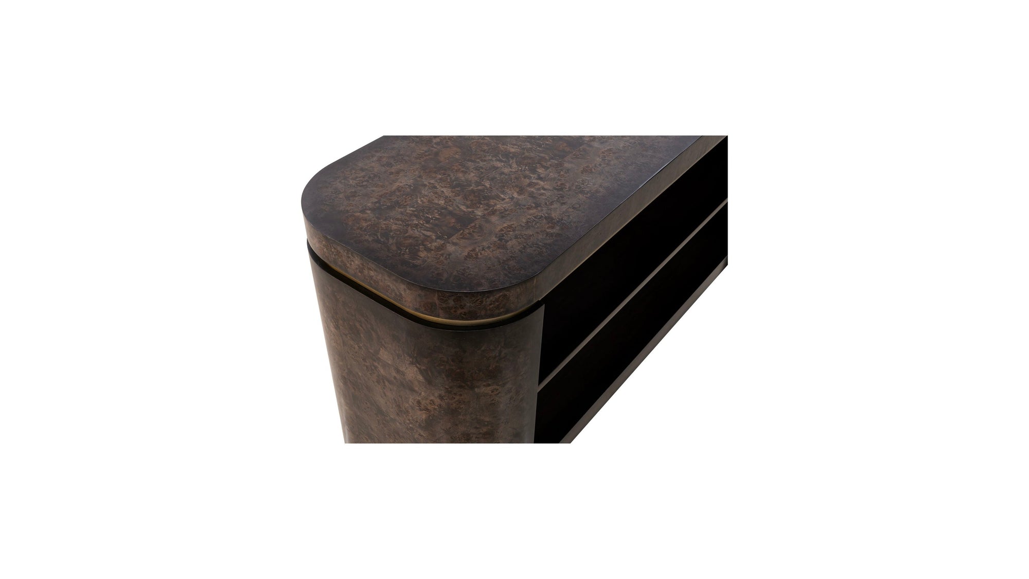 Langford - Console Table - Ebony Mappa Burl