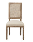 Caned Back Side Chair Set of 2 - Linen & Oak