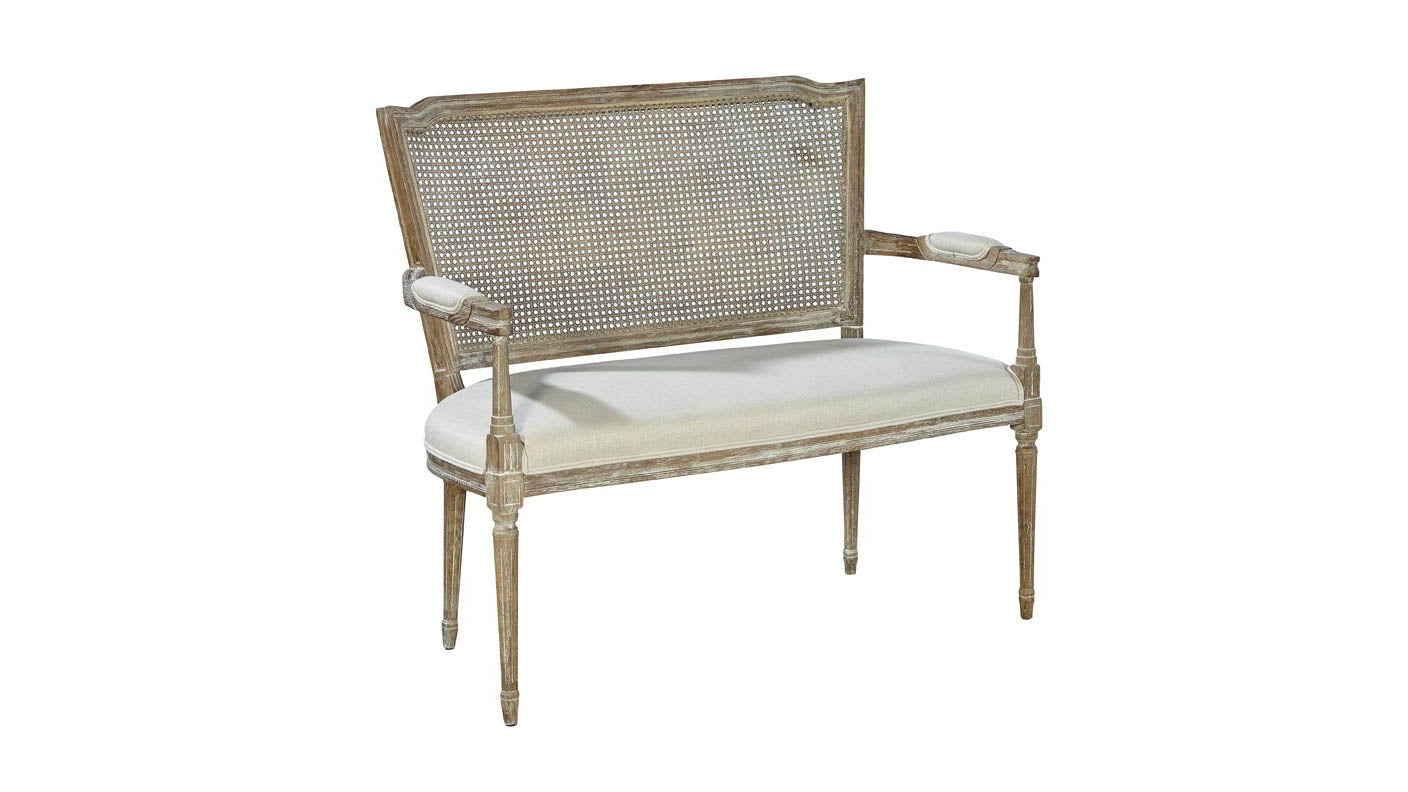 Channing - Settee - Pearl Silver