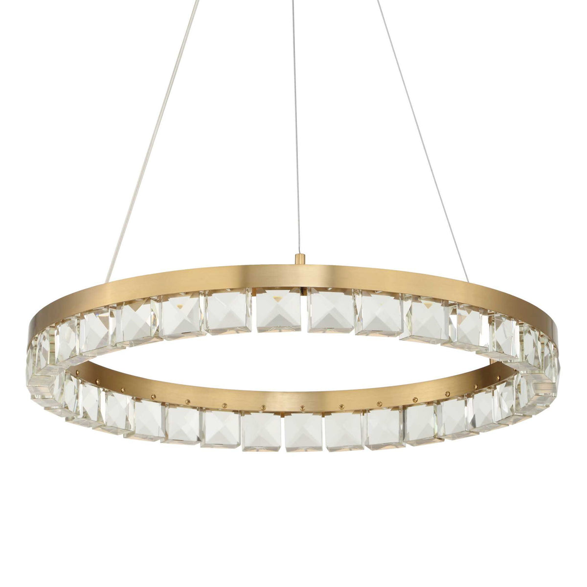 Segovia - Round Crystal LED Chandelier - Gold