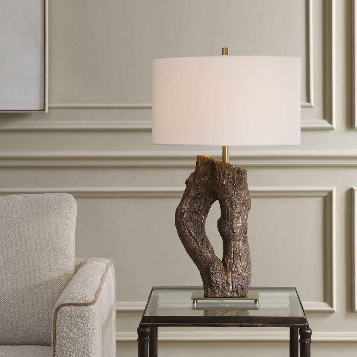 Namath - Wood Table Lamp - Brown