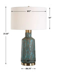 Dauphine - Cracked Table Lamp - Teal