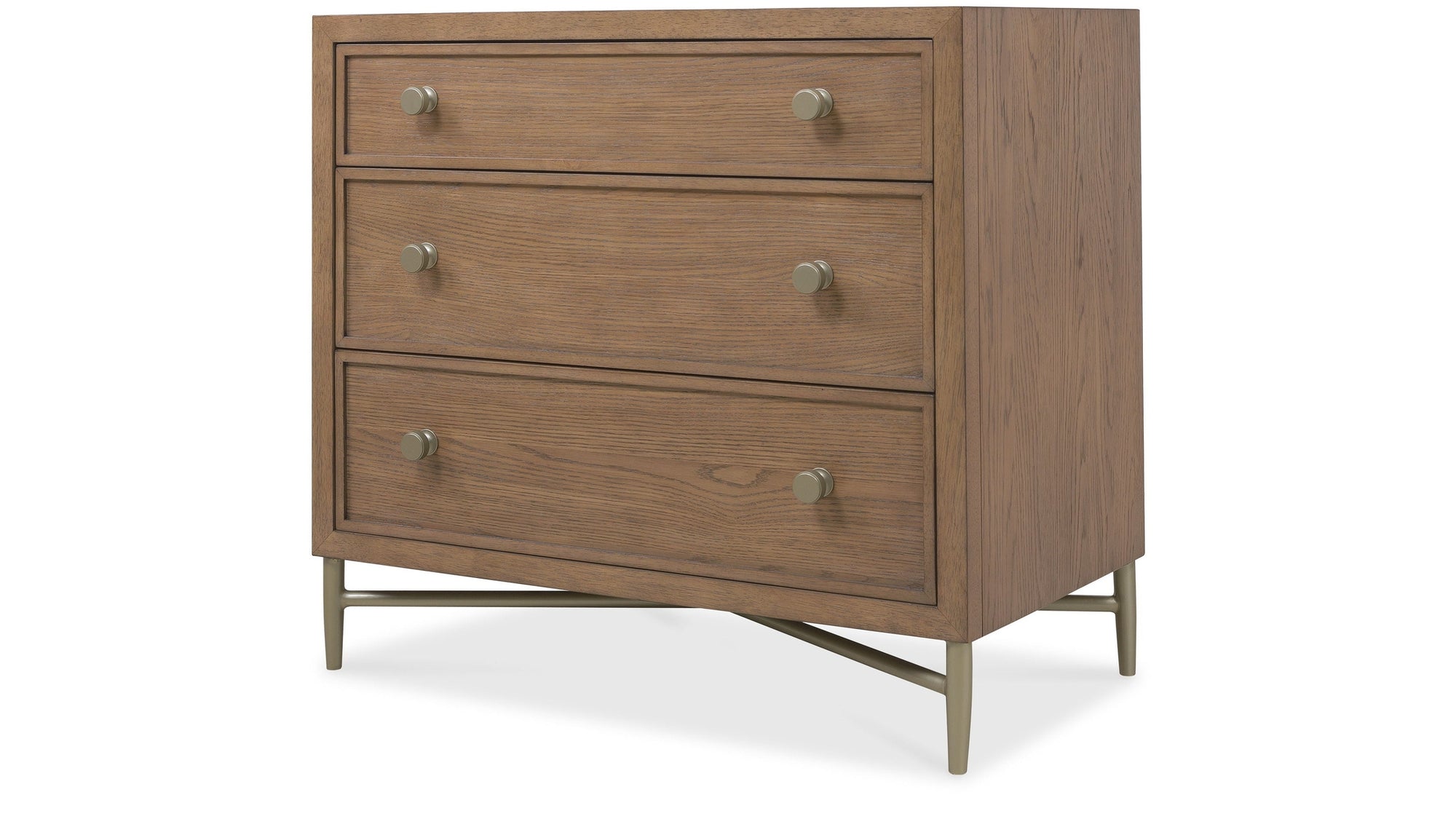 Sonnet - Three-Drawer Nightstand - Dark Gray