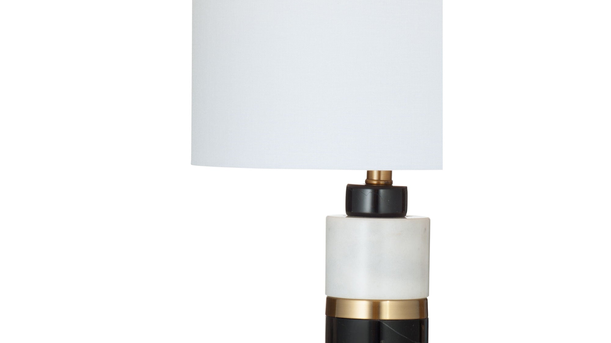 Gregory - Table Lamp - Black / White / Brass