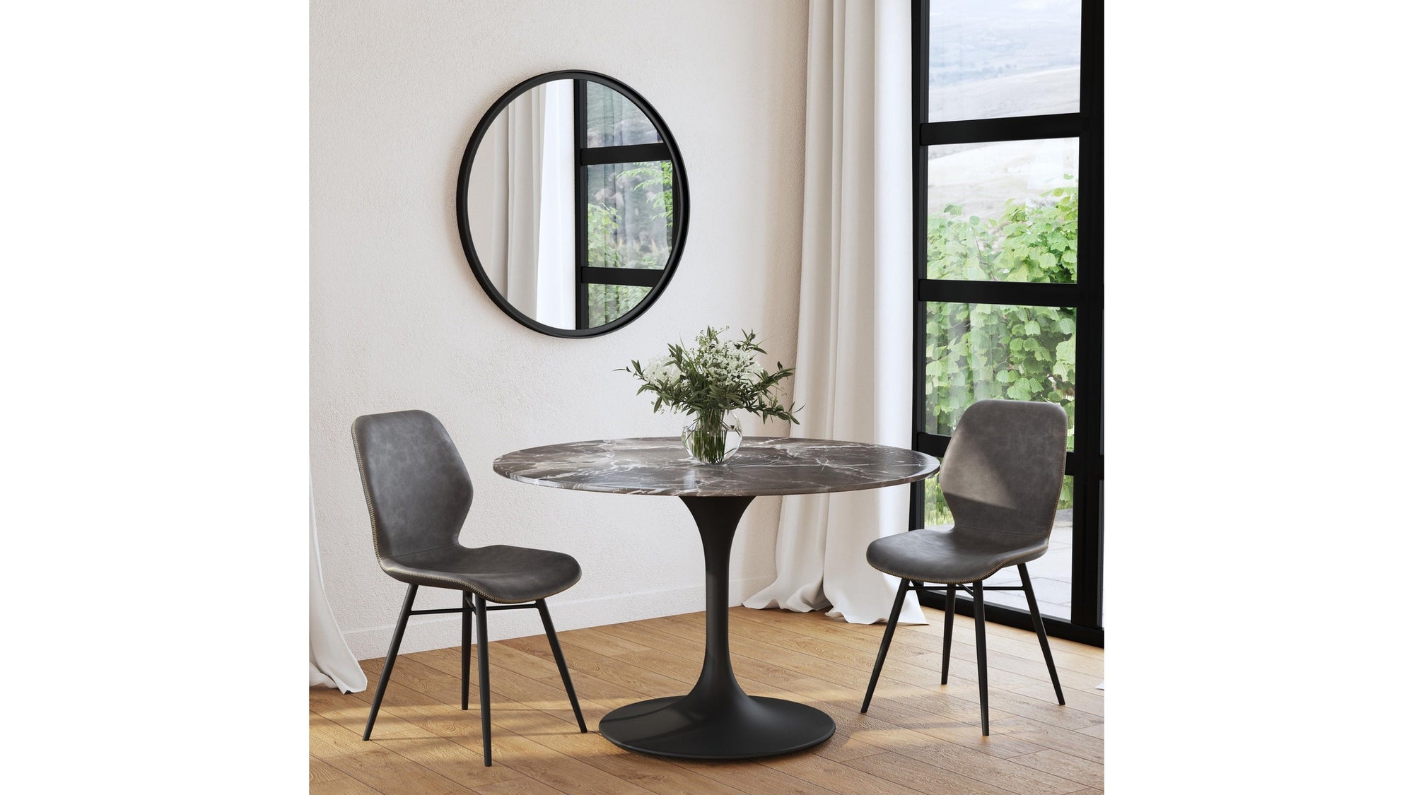 Jackie - Wall Mirror - Black