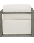 Remsen - Outdoor Lounge Chair - Dark Gray / White