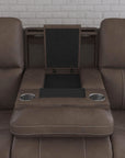 Carter - Power Reclining Sofa With Console & Power Headrests & Lumbar - Cappuccino