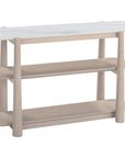 Horizons - Console Table - White Oak / White Marble