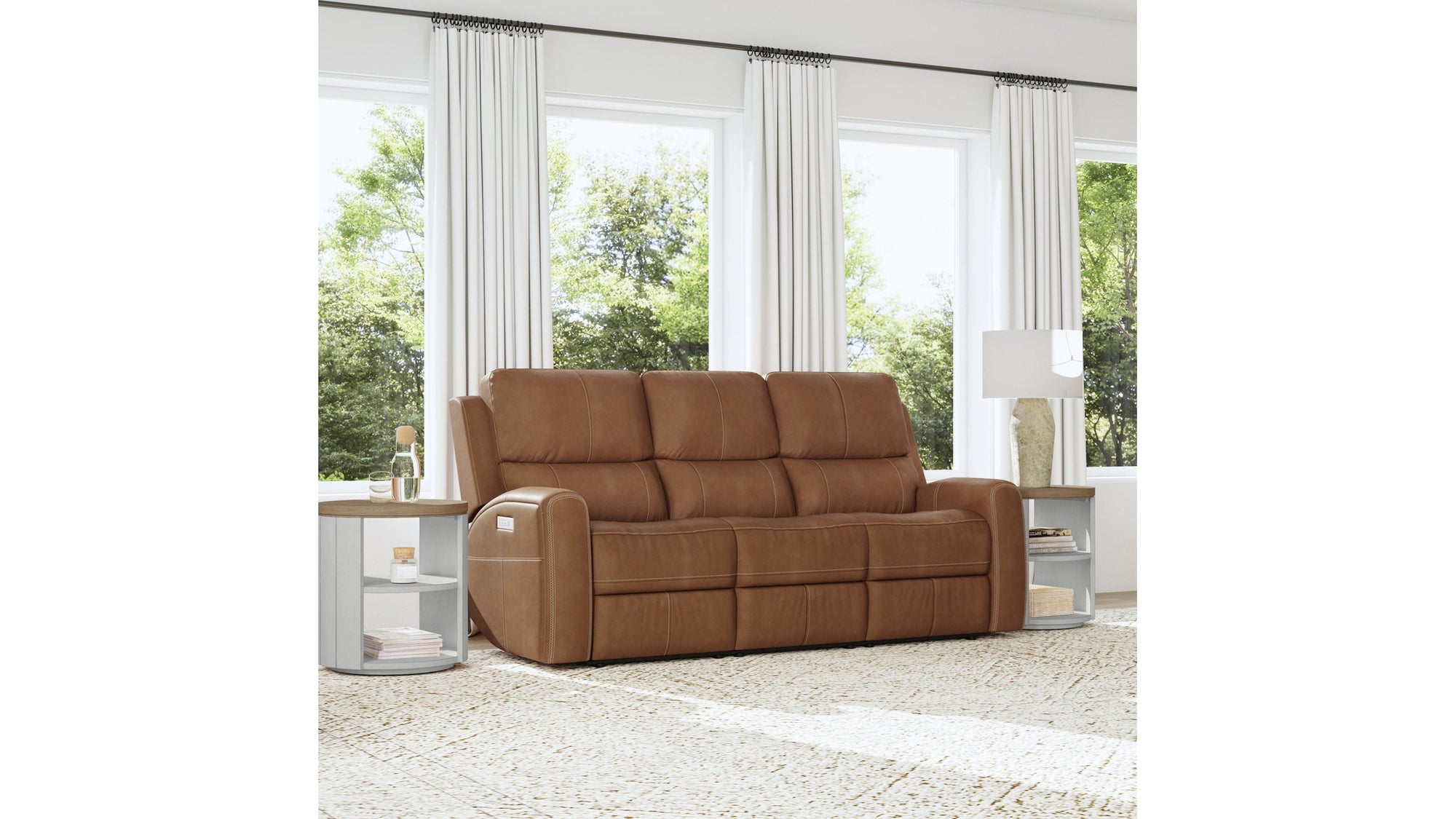 Linden - Power Reclining Sofa With Power Headrests &amp; Lumbar