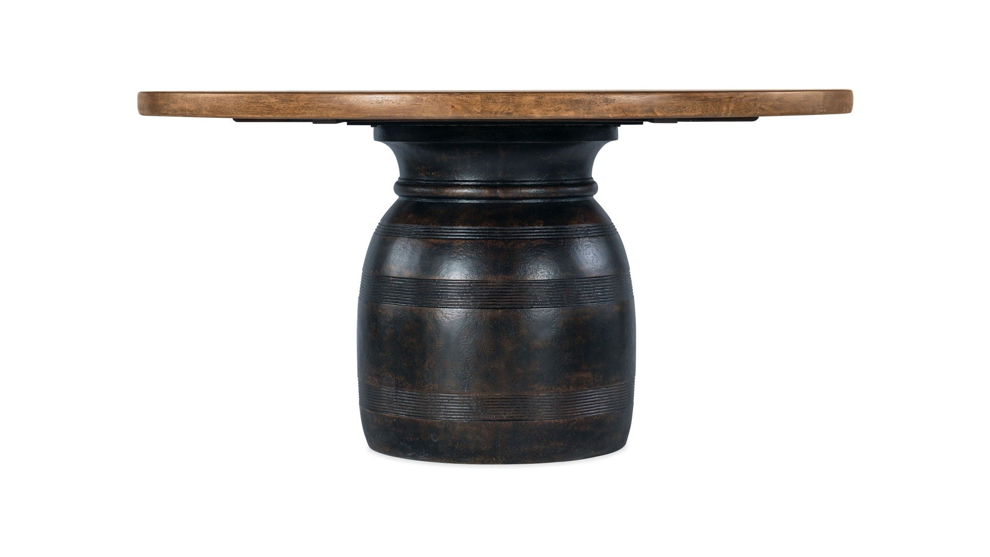 Big Sky - Round Dining Table - Light Brown / Black