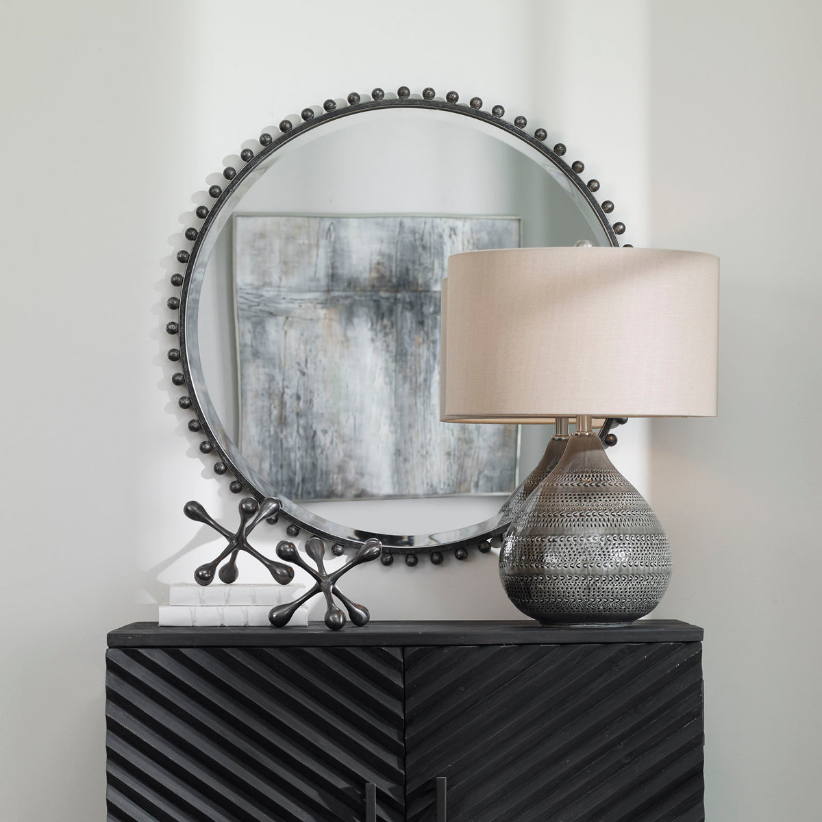 Taza - Round Iron Mirror