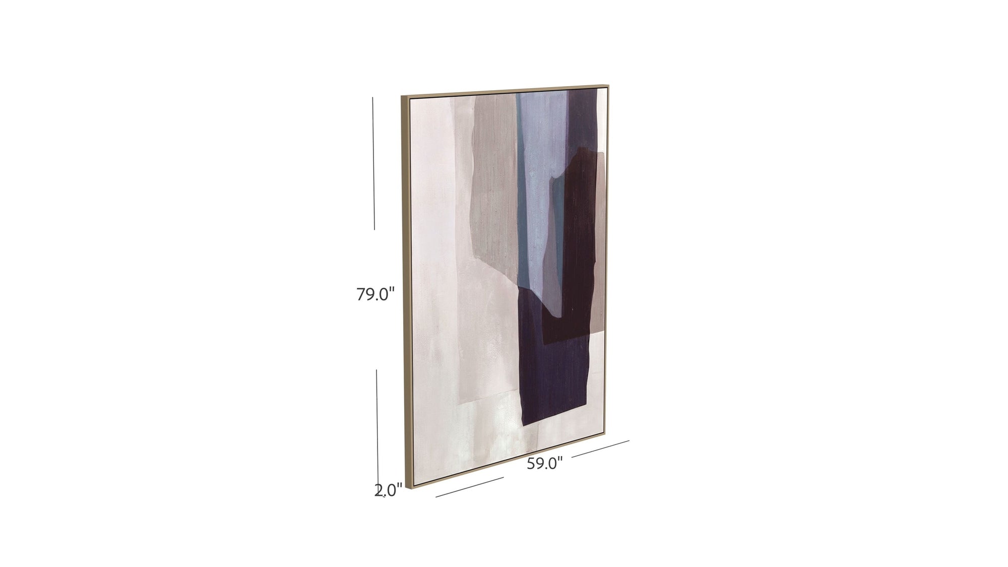 Salone Canvas Art - Beige / Blue