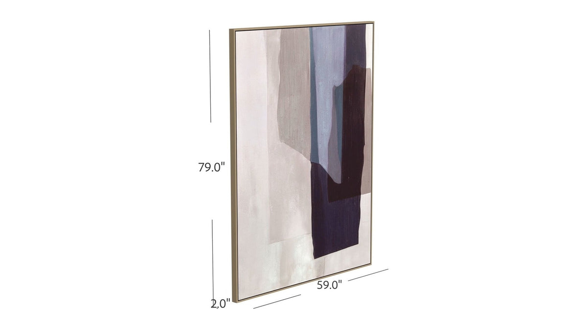 Salone Canvas Art - Beige / Blue