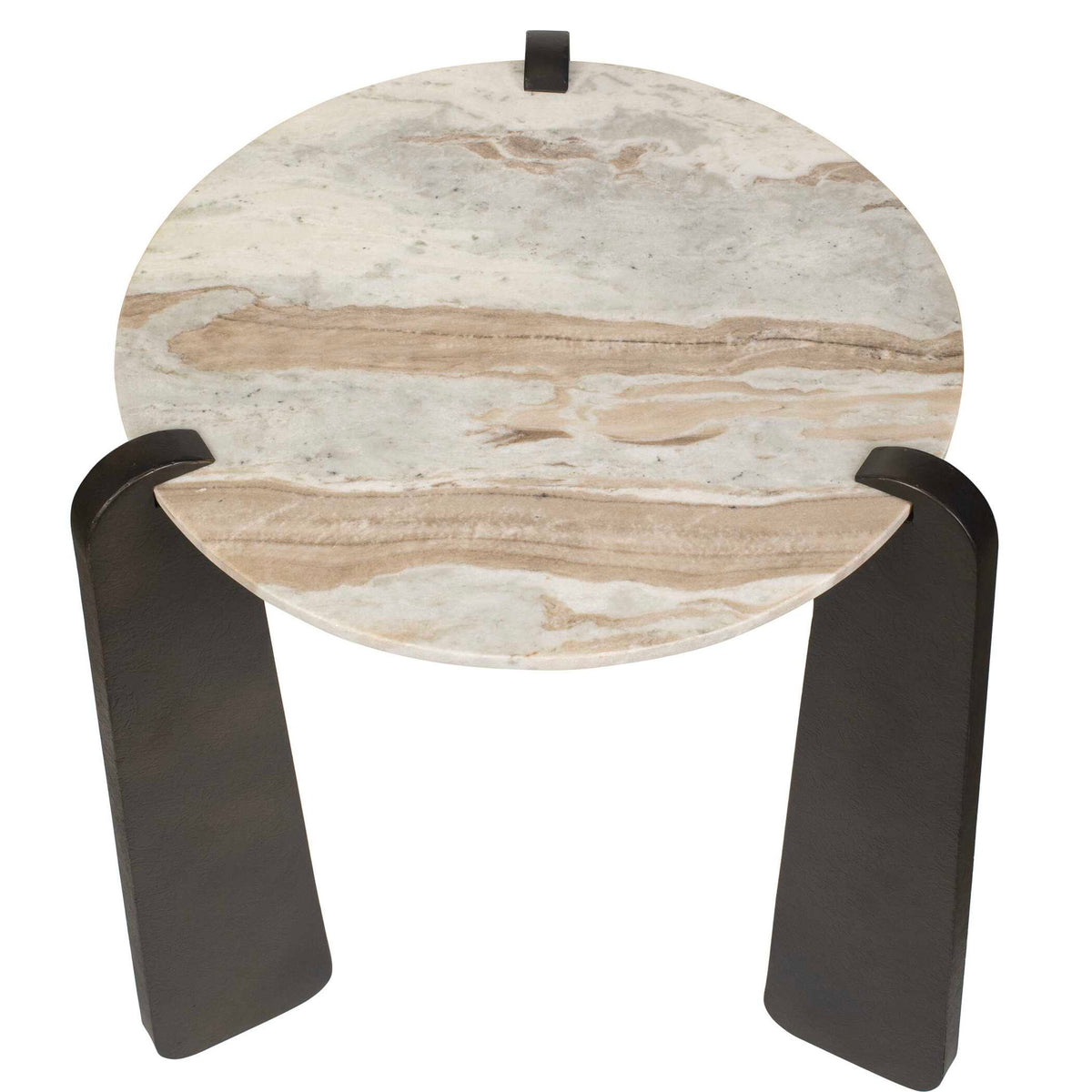 Talud - Modern Marble Side Table - Bronze / Gray