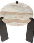 Talud - Modern Marble Side Table - Bronze / Gray