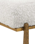 Midas - Small Bench - Gold / White