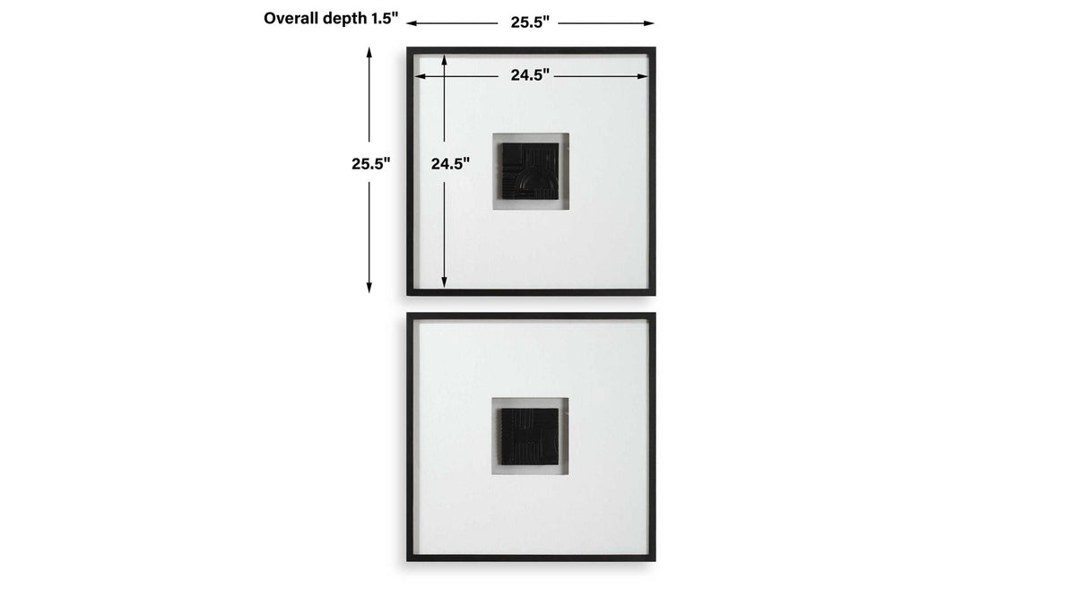 Origins - Shadow Boxes (Set of 2) - Black / White