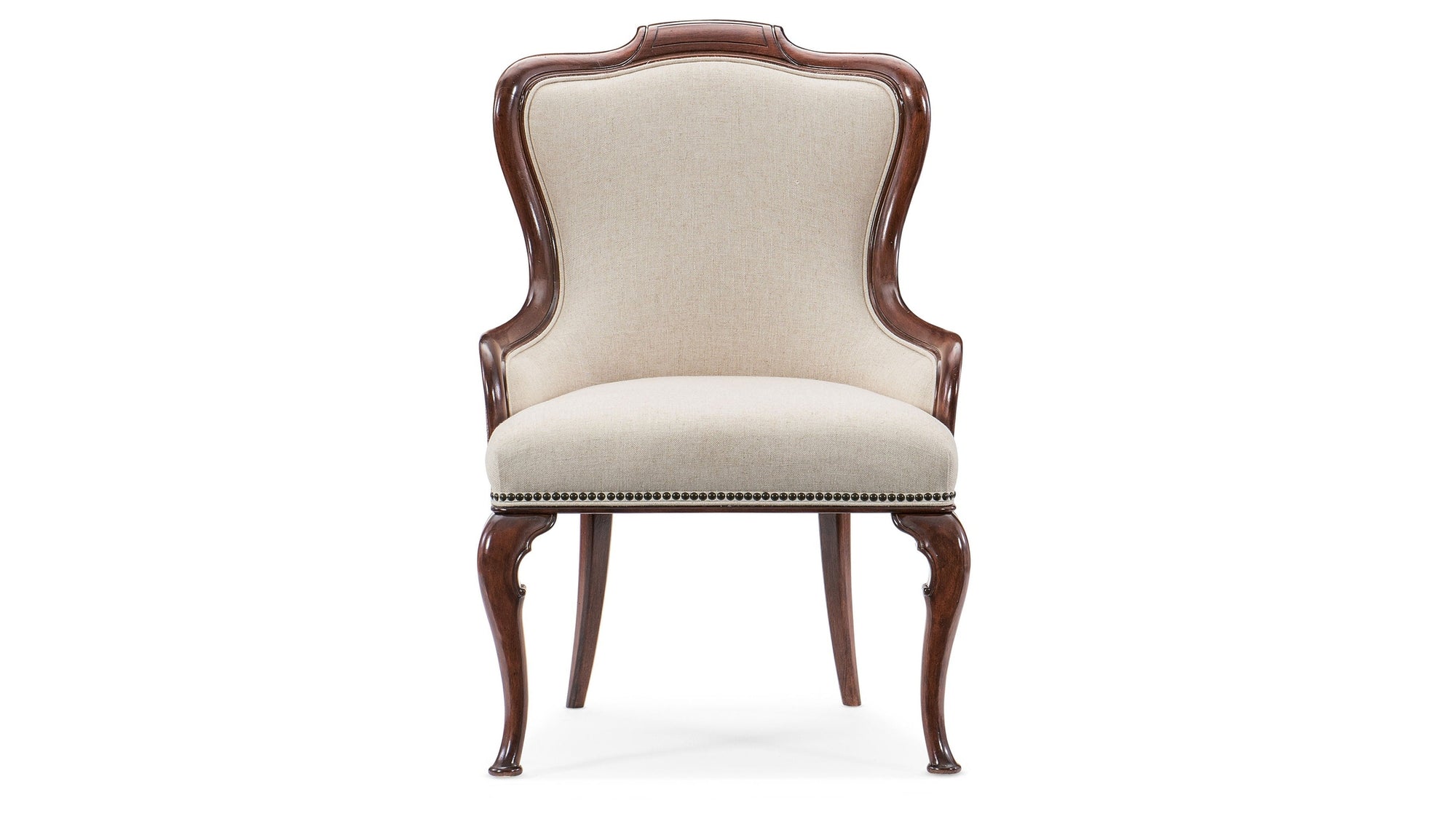 Charleston - Upholstered Arm Chair - Dark Brown