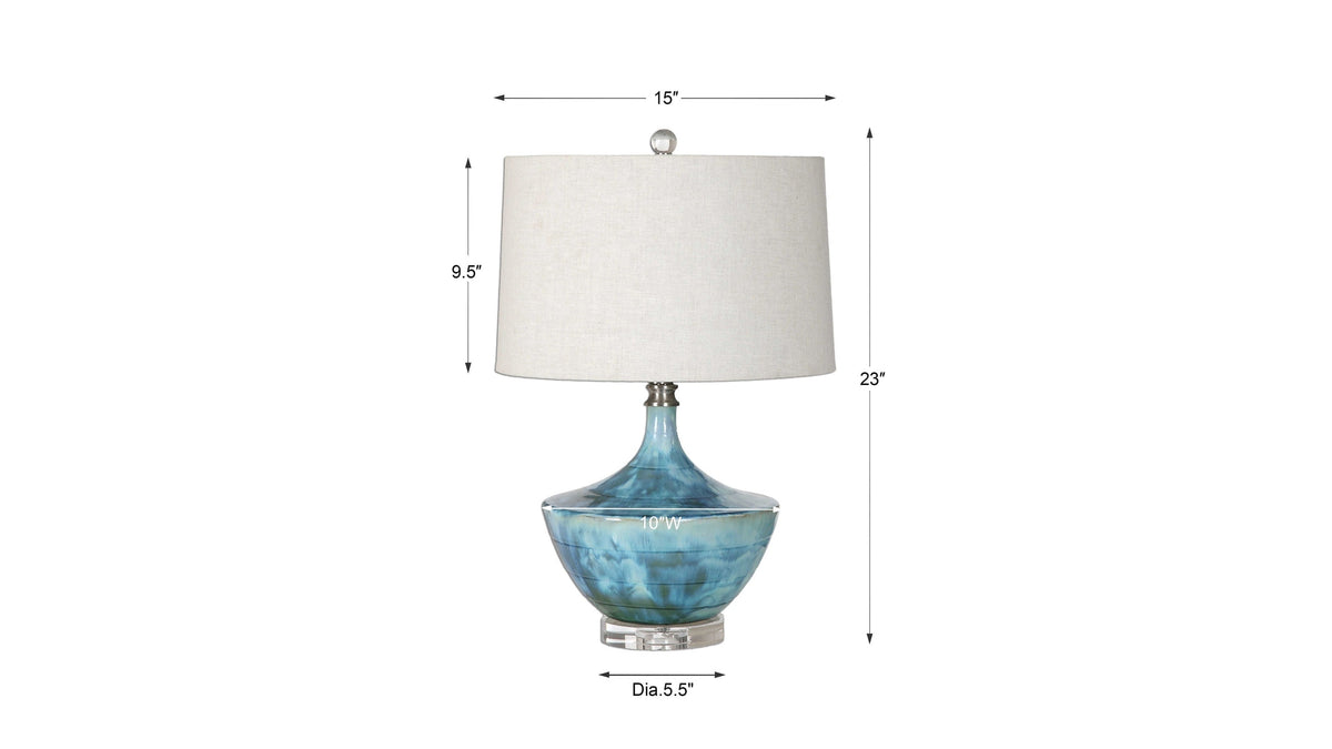 Chasida - Ceramic Lamp - Blue