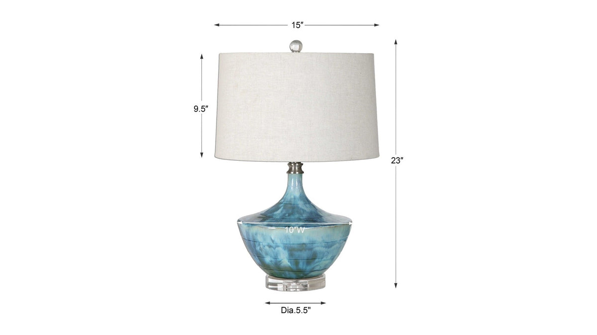 Chasida - Ceramic Lamp - Blue
