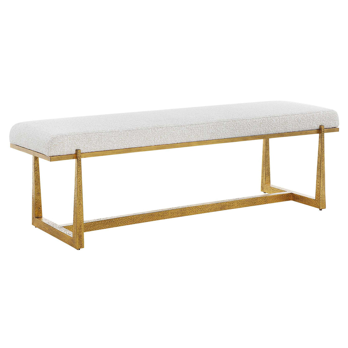 Midas - Bench - Antique Gold &amp; White