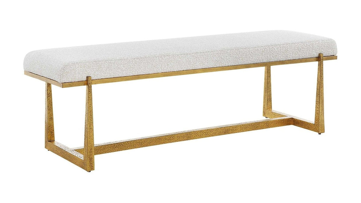 Midas - Bench - Antique Gold & White