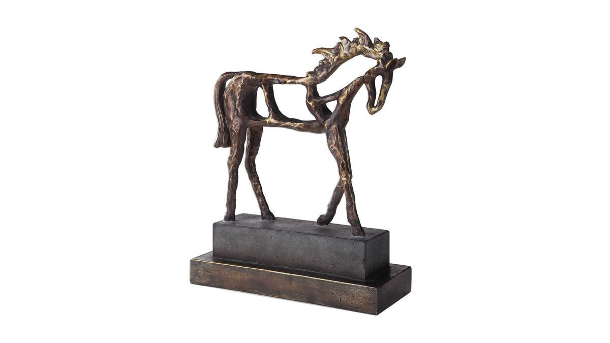 Titan Horse - Sculpture - Dark Brown